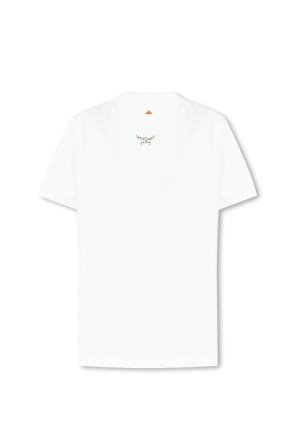 Blue organic cotton T-shirt with logo | Marni